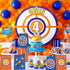 Cracoo Dart War Party Supplies Bags Toy Birthday Wars Party Goody Treat Bags for Cutouts Blaster Gun Party Supplies Dart Battle Decor -16 Pack