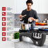 Kitchen Knife Sharpener - 3 Stage Knife Sharpening Tool Sharpens Chef's Knives - Kitchen Accessories Help Repair, Restore and Polish Blades Quickly, Food Safety Cut Resistant Glove Included, Black