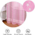 Wubodti Star Pink Curtains for Nursery- 2 Panels of Semi Sheer Privacy Curtain Drapes with Silver Starry Stars, Rod Pocket Pastel Light Filter Window Treatments for Girls Baby Kids Room,63 Inches