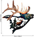 3D Metal Wall Art-Deer Wall Decor Hanging Scene Metal Wall Art for Indoor Outdoor Animal Artwork Rustic Home Office Cabin Farmhouse Decorations 10x10 inch¡