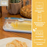 Butter Hub Extra Large Butter Dish with Lid and Knife, European Size Magnetic Butter Keeper, Easy Scoop, No Mess Lid, Plastic, Dishwasher Safe (Clear)