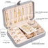 KCY Jewelry Box for Girls Women,Small Travel Jewelry Organizer Case,PU Leather Portable Jewellery Storage Boxes Display Holder for Ring Earrings Necklace Bracelet Bangle , Men Teen Kids Gift, Grey
