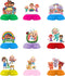 Geroircb 9 Pcs Honeycomb Centerpieces JJ Party Decorations, JJ Melon Birthday Party Supplies, Double Sided Table Decorations Centerpieces Party Favors, Baby Shower Cake Topper Photo Booth Props Party Gifts