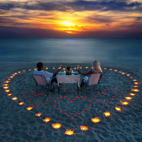 Cooraby 13.1 Feet 40 Heart Shaped LED String Lights Twinkle Fairy Lights Battery Operated with 8 Flash Modes, Remote and Timer for Indoor Outdoor Party Wedding Valentine's Day Mother's Day Decor