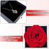 TURNMEON Preserved Red Real Rose with I Love You Necklace in 100 Languages,Enchanted Rose Flower Card Jewelry Storage Box Romantic Gift for Her Wife Girlfriend Women Valentines Day Anniversary Wedding