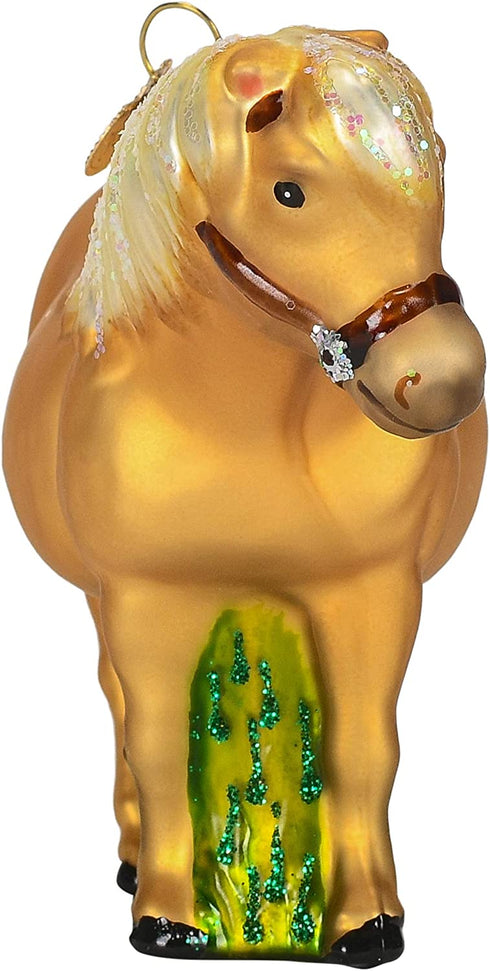 Old World Christmas Ornaments Shetland Pony Glass Blown Ornaments for Christmas Tree