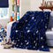 ChezMax Throw Blanket Ultra Soft Blanket Quilt Lightweight Plush Fleece Bed Blanket Cozy Towel Blanket Breathable Warm Throw for Stadium Couch Bed Sofa Chair Office Car Starry Sky Blue Full (71"X79")