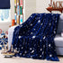 ChezMax Throw Blanket Ultra Soft Blanket Quilt Lightweight Plush Fleece Bed Blanket Cozy Towel Blanket Breathable Warm Throw for Stadium Couch Bed Sofa Chair Office Car Starry Sky Blue Full (71"X79")