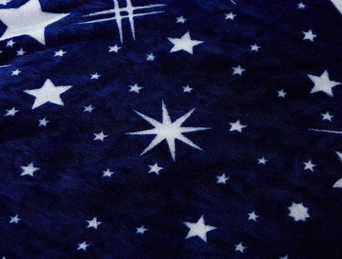 ChezMax Throw Blanket Ultra Soft Blanket Quilt Lightweight Plush Fleece Bed Blanket Cozy Towel Blanket Breathable Warm Throw for Stadium Couch Bed Sofa Chair Office Car Starry Sky Blue Full (71"X79")