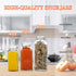 6 oz Empty Glass Spice Jars,Set of 16,Square Glass Seasoning Jars & Salts Containers with Metal Caps and Shaker Lids for Home & Kitchen. Include 1 Pen,1 Funnels and 40 Labels.