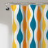 Lush Decor Mid Century Geo Shower Curtain, 72" x 72", Turquoise & Orange