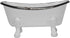 Foreside Home & Garden Black Distressed Rim White Enamel Bathtub Soap Dish