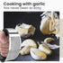 Habitaby® - Garlic Press - Garlic Press Stainless Steel - Garlic Press Rocker - Garlic Chopper - Garlic Crusher - Garlic Mincer - With Free Silicone Garlic Peeler and Cleaning Brush