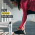 Hydro Habit - Sports Water Bottle with Time Marker Reminder - BPA Free, Non Toxic, Smooth Water Fast Flow, Flip Top Leak Proof Lid, Shaker Ball and Fruit Infuser Strainer - 32 oz 1 Liter