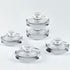 Artcome 5-Pack Glass Fermentation Weights with Easy Grip Handle and Unique Texture Design for Large Wide Mouth Mason Jars
