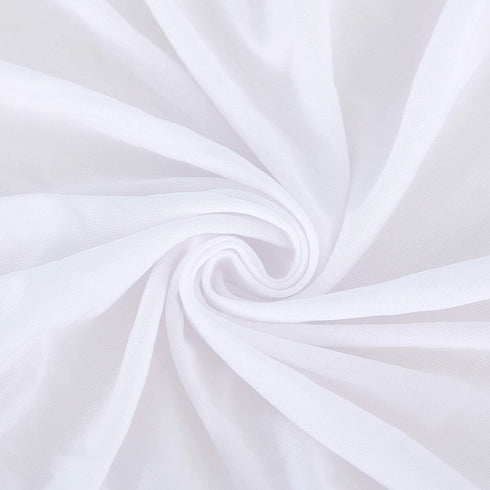 Box Spring Cover California King Size, Elastic Fabric Wrap Around 4 Sides Bed Skirt, Sleek Alternative for Bed Skirts for Hotel/Home, Fits Box Springs up to 13, White