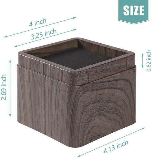 MEETWARM 3 inch Bed Risers Heavy Duty Stackable Furniture Risers for Couch Sofa Bed Desk Table (Black Walnut Wood Grain), Set of 4
