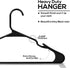 Utopia Home 50-Pack Black Plastic Hangers for Clothes - Space Saving Notched Hangers - Durable and Slim - Shoulder Grooves