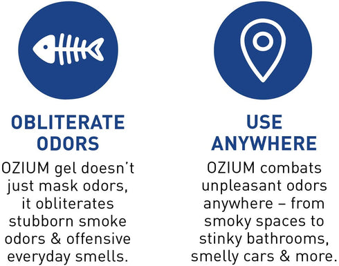 Ozium 4.5 Oz. 4 Pack Odor Eliminating Gel for Homes, Cars, Offices and More, Original Scent, 4 Pack