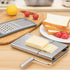 YasTant Professional Cheese Slicer for Block Cheese, Luxury Size Cheese Cutter Stainless Steel Cheese Slicer Board with Wire Cutter Heavy Duty, Perfect for Soft Semi Hard Cheese Grey