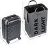 Double Laundry Hamper with Comfortable Handle, Waterproof Oxford Cloth Laundry Basket,Self-Standing Clothes Hamper,Folding Storage Organizers for Dorm Room (Dark Gray)