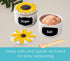 Salt Cellar Salt Pig Salt Box Salt Container Ceramic Sunflower Shaped Salt Cellar With Lid and Spoon