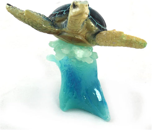 unison gifts YXF-169 5 INCH Blue SEA Turtle ON Wave, Multicolor