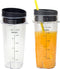 Blender Cup with Lid For Nutri Ninja, Single Serve Replacement Parts Compatible with BL740/BL770/BL771/BL772/BL780/BL660/BL663/BL810/BL820/BL830, Food grade Material, Dishwasher Safe (2Pack, 16 oz)