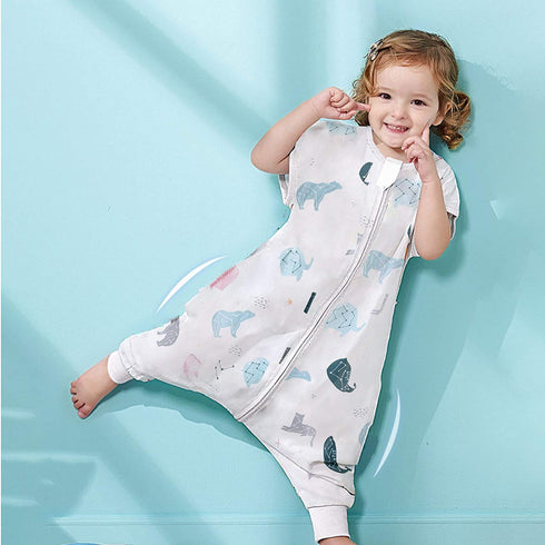 Reinewol Baby Wearable Blanket Sleep Sack,Sleep Bag with Feet Toddler Sleepsack for Girl Boy,Baby Sleeveless Sleep Suit with Zipper,Bear(1TOG,X-Large)
