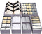 Dresser Drawer Underwear Organizer - Large Drawer Organizer Closet Divider Washable Clothes Bra Sock Tie Foldable Storage Box Drawer Polyester Fabric Baby Cloth Panties Belts Set of 6,Light Gray