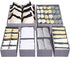 Dresser Drawer Underwear Organizer - Large Drawer Organizer Closet Divider Washable Clothes Bra Sock Tie Foldable Storage Box Drawer Polyester Fabric Baby Cloth Panties Belts Set of 6,Light Gray