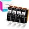 K-Ink Compatible Printer Ink Cartridges Replacement for Canon PGI 250 PGI-250 XL Black PGBK (4 Big Black)