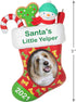 Hallmark Keepsake Christmas Ornament, Year Dated 2021, Santa's Little Yelper Dog Stocking Photo Frame