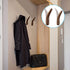 4 Pieces Wooden Coat Hooks Wall-Mounted Natural Wood Wall Hanger Simple Modern V Shape Wall Mount Storage Coat Rack for Hanging Coats Hats Bags Towels (Black Walnut Color)