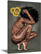Black Women Poster African American Wall Decor Black Queen Canvas Prints Black Women Portrait Wall Art Abstract Sunflower Canvas Printing Giclee Print Unframed for Office Bedroom Decorations 16X24 in