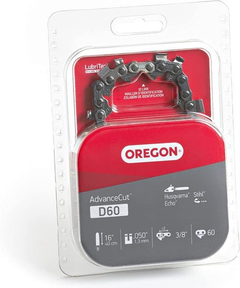 Oregon D60 16-Inch AdvanceCut Chainsaw Chain - Fits Husqvarna, Echo and More