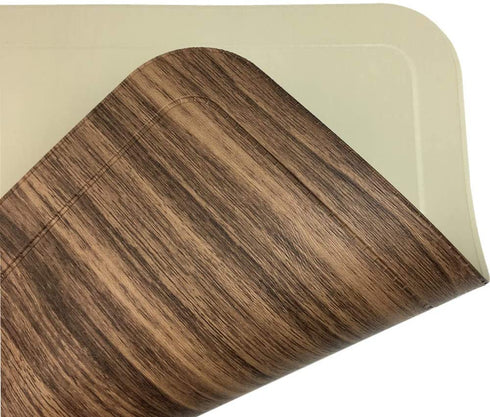 Red-A Dining Table Placemats Set of 6 Heat-Resistant Wipeable Table Mats for Kitchen Table Decoration Waterproof Vinyl Placemats Easy to Clean,Brown