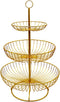 3 Tier Fruit Bowl Fruit Basket Countertop Metal Fruit Stand Holder Detachable and Hangable for Fruits Snacks Vegetables