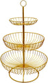 3 Tier Fruit Bowl Fruit Basket Countertop Metal Fruit Stand Holder Detachable and Hangable for Fruits Snacks Vegetables