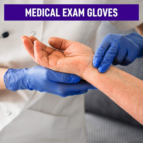 Synthetic Nitrile Black Disposable Gloves Large -100 PK No Latex Medical Gloves