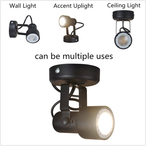 KING SHA LED Spotlight Accent Lamp 5W (50W Halogen Light Equiv.) MR16 GU10 Bulb Warm White CRI82 Cord-n-Plug