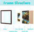 Frametory, 12x12 Picture Frame - Made to Display Pictures 8x8 Photo with Ivory Color Mat - Wide Molding - Built in Hanging Features - Preinstalled Wall Mounting Hardware (12x12, Walnut)