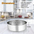 3 Pcs Deep Cake Pan Set (8'' x 3''), P&P CHEF 8 Inch Stainless Steel Round Baking Pans, for Birthday Wedding Christmas, Healthy & Durable, Deep Side & Mirror Finish, Oven & Dishwasher Safe