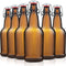 Amber Glass Swing Top Beer Bottles - 16-Ounce (6-Pack) Grolsch Bottles, with Flip-Top Airtight Lid, for Carbonated Drinks, Kombucha, 2nd Fermentation, Water Kefir, UV-Protection Brewing Bottle.