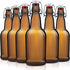 Amber Glass Swing Top Beer Bottles - 16-Ounce (6-Pack) Grolsch Bottles, with Flip-Top Airtight Lid, for Carbonated Drinks, Kombucha, 2nd Fermentation, Water Kefir, UV-Protection Brewing Bottle.