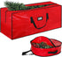 Christmas Tree Storage Bag Wreath Container - Heavy Duty Jumbo Large Waterproof Fits Up to 9ft Artificial Trees and Xmas Decorations Organizer with Reinforced Long Handles (Red)