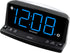 SHARP LED Digital Alarm Clock – Simple Operation - Easy to See Large Numbers, Built in Night Light, Loud Beep Alarm with Snooze, Bright Big Blue Digit Display
