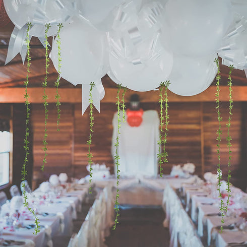 252 ft Artificial Christmas Ivy Vines, Balloon Green Ribbon, DIY Wild Jungle Decorative Botanical Greenery for Baby Shower Wedding Wreath Boho Greek Toga Party Decor