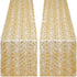 B-COOL 2 Packs Sequin Mesh Table Runner Glitter Gold Table Line for Graduation Party Supplies Romantic Wedding Runner Party Decorations 12x108 inch