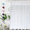 UFRIDAY Extra Long White Shower Curtain, Fabric Bath Curtain with Mesh Window, Weighted Bottom Hem, 72 x 78 Inch